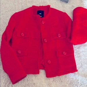 Mango Red Blazer Jacket. EUC, XS.